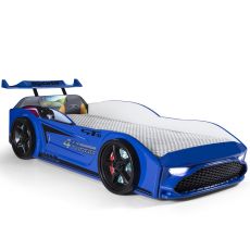 Дитяча ліжко машина GT18 4x4 Turbo Blue з підсвіткою, спойлер